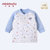小米米minimoto男女童绗缝夹棉长袖对襟上衣宝宝睡衣家居服(粉红 100cm（2-3岁）)第3张高清大图