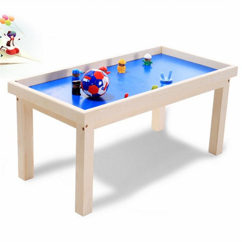 青蕾实木沙盘桌儿童游乐园沙桌玩具桌游戏积木