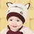 秋冬宝宝针织帽婴毛线帽儿男童女童小孩儿童帽子韩版0-3-6-12个月(牛仔蓝)第3张高清大图
