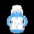 运智贝婴儿奶瓶带手柄宽口pp感温变色奶瓶宝宝用品(蓝色 320ml)第5张高清大图