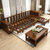 亚格林 中式 实木沙发组合客厅整装全实木家具套装简约布艺沙发(颜色可联系在线客服 单人位)第4张高清大图