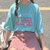 小清新圆领字母短袖打底衫女夏季韩版休闲T恤女上衣(粉色 M)第4张高清大图