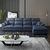 A家家具 布艺沙发现代简约组合大小户型可拆洗沙发组合 DB1558(深蓝色(科技布) 三人位+右贵妃位)第2张高清大图