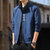 男士夹克2021新款休闲欧美风棒球领男装外套简约春秋款上衣(蓝色 XL)第2张高清大图