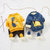 小马蒙奇18秋冬款男女宝宝加绒套装卡通恐龙保暖卫衣两件套(120 黄色)第2张高清大图