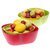 西派珂双层创意水果盘零食糖果干果盒欧式时尚水果盆套装组合果盆(绿红套装)第4张高清大图