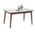 北欧火山石餐桌椅组合现代简约小户型长方形钢化玻璃饭桌椅4-6人(1.4米餐桌)第4张高清大图