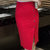 韩版开叉半身裙中长款夏季大码黑色职业镶钻扣修身一步弹力包臀裙(新疆暂时发不了件)(5XL)第3张高清大图