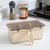 美特家纤竹手柄调味盒创意厨房用品竹纤维塑料麦秆调料瓶调料罐(雪松灰)第2张高清大图