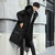 冬季新款男士羽绒棉服中长款潮流毛领迷彩大衣加厚保暖加长过膝外套    ifz1801(ifz1801黑色 XL)第4张高清大图