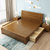 吉木多 橡胶木实木中式简约风1.8,1.5米双人床婚床卧室家具(1.5*2米海棠色 单床)第4张高清大图