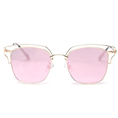 【韩版网红同款女近视复古度假风沙滩金属太阳