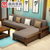 曲尚 现代中式实木沙发  L型客厅沙发家具组合套装 908(颜色尺寸备注 双扶手单人位)第6张高清大图