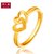 周大福珠宝首饰心相印足金黄金戒指女款计价F152998 工费48元 约2.59g第5张高清大图