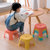 茶花塑料儿童小凳子加厚卡通防滑家用时尚创意凳沙发凳小板凳幼儿(格林普通款红色)第3张高清大图