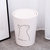 禧天龙翻转式家用带盖客厅厨房卫生桶纸蒌垃圾桶8.5L(布丁白 一个装)第4张高清大图
