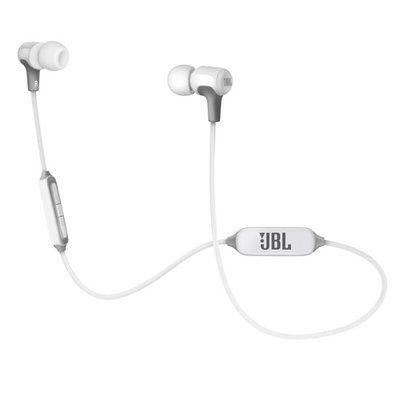 JBL E25BT入耳式蓝牙耳机通用型无线跑步运动重低音通话手机耳塞珍珠白