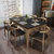 乔林曼兰 餐桌 北欧现代 火烧石 餐桌椅组合套装(原木色 餐椅)第5张高清大图