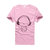 女士T恤夏装 印花棉短袖t恤宽松圆领打底衫(粉色 M)第4张高清大图