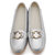 AICCO  金属色女鞋时尚单鞋春季平底女鞋舒适透气牛皮鞋子215(银色 36)第5张高清大图