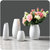 简约现代桌面陶瓷白色插花瓶A973家居客厅饰品摆件可装水培花瓶lq1421(斜口中号)第3张高清大图