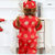 喜庆宝宝唐装冬男女儿童周岁百岁礼服加厚棉衣婴儿唐装冬新年套装新年装拜年服(100码（身高90-100） 红色)第2张高清大图