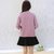 娇维安 春季女装短外套 韩版针织衫 双口袋针织开衫 女(粉色 均码)第2张高清大图