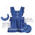 傲贝美儿童牛仔防水公主裙式围裙宝宝罩衣画画衣(蓝色 100)第4张高清大图