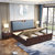 吉木多 新中式红橡木轻奢实木床1.8米双人床主卧婚床现代简约卧室家具(1.8*2米 床+床垫)第4张高清大图