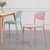 塑料椅子靠背大人简易餐桌胶椅加厚现代简约书桌凳子家用北欧餐椅(橘色L.G.F.加强款)第4张高清大图