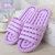 浴室拖鞋 防滑情侣室家用洞洞拖鞋 按摩时尚家居拖鞋(紫色)第2张高清大图