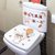 马桶盖贴画装饰厕所翻新贴纸个性创意卡通可爱搞笑防水坐便贴(小动物度假 默认)第2张高清大图