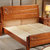 祥融 实木床1.8米 简约现代双人床主卧1.5米床 橡胶木家具单人床 高箱储物床(榉木色 1.5x2.0框架床)第3张高清大图