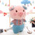 绒贝儿可爱害羞猪公仔抱枕  猪猪毛绒玩具儿童礼物宝宝玩具(蓝色 高45cm)第4张高清大图