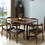 餐桌实木餐桌椅组合现代简约长方形饭桌北欧日式小户型餐厅家具橡胶木桌子(一桌四椅温莎椅1.2米胡桃色)第2张高清大图