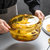 玻璃盘子客厅家用水果盘微波炉专用菜盘耐热烤盘汤碗高档餐具套装(2只 琥珀色餐盘（耐热120℃） 默认版本)第2张高清大图