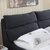 乔林曼兰 简约现代 时尚十字双枕布艺床(墨灰色 1.8×2m床+床垫)第4张高清大图