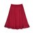 烟花烫XW2018春装新款女装气质纯色蕾丝拼接中长款半身裙 引绿(红色 M)第5张高清大图