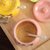 日式调料盒陶瓷装盐罐单个辣椒油罐猪油罐家用带盖调味罐放盐家用(黄色+木垫（送小勺）)第7张高清大图