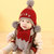 婴儿帽子围巾套装毛线绒款保暖儿童帽子1-2岁(6个月-3岁(头围43-49cm) 黄色)第2张高清大图