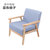 一米色彩 简易沙发 北欧田园布艺双人单人沙发椅小型实木简约日式沙发(轻灰色 双人位)第3张高清大图
