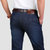 127春夏新款战地吉普AFS JEEP弹力直筒牛仔裤 男士中腰牛仔长裤(深蓝色 42)第3张高清大图