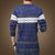 男装秋装男士针织衫潮韩版外套男士粗线圆领拼接套头毛衣男S1615 值得(蓝色 XL)第3张高清大图