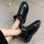 雪地靴女2022秋冬季新款鞋子平底鞋保暖棉鞋女鞋短筒靴子加绒加厚(黑色 38)第5张高清大图