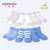 小米米minimoto儿童棉袜婴儿袜子男女童短袜防滑地板袜3‘s(粉红色 6-12个月)第5张高清大图