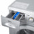 美的（Midea）8公斤/KG全自动滚筒洗衣机 变频电机 一级能效 多种洗衣程序 桶自洁 MG80-1421DS(银色 8公斤)第5张高清大图