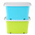 奕辰  35L加厚塑料有盖带滑轮储物箱衣物整理盒收纳箱(绿色)第4张高清大图