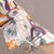 VEGININA 韩版印花雪纺连衣裙修身碎花高腰气质长裙 9667(图片色 XXL)第5张高清大图
