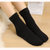 新款冬款袜子加绒加厚保暖雪地袜居家男女通穿地板袜子潮(四双黑)第7张高清大图
