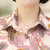红曼裳中老年女装2017年夏季新款妈妈衬衫烫金印花老人上衣B17-29(绿色 L)第4张高清大图